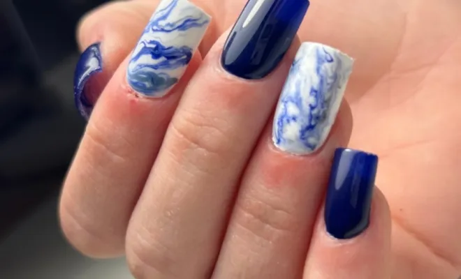 Pose américaine et nail art marbré, Montreuil-sur-mer, Aman’beauté